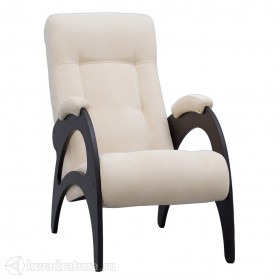 Кресло для отдыха Неаполь Модель 9 без лозы (Венге-эмаль/Ткань Ваниль Verona Vanilla) в Стрелке - strelka.katalogmebeli.com | фото