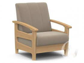 Кресло для отдыха Омега (бук лак/CATANIA LATTE) в Стрелке - strelka.katalogmebeli.com | фото