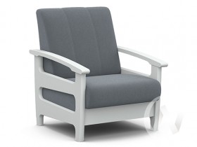 Кресло для отдыха Омега (снег лак/CATANIA SILVER) в Стрелке - strelka.katalogmebeli.com | фото