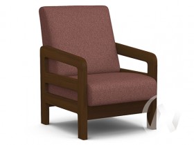 Кресло отдыха Вега-34 (орех лак/UNO BERRY) в Стрелке - strelka.katalogmebeli.com | фото