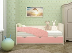 Кровать Бабочки 1,6м (Розовый металлик) в Стрелке - strelka.katalogmebeli.com | фото