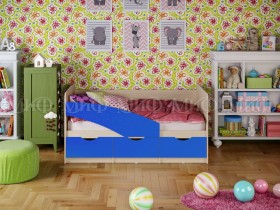 Кровать Бабочки 2,0м (Синий матовый) в Стрелке - strelka.katalogmebeli.com | фото